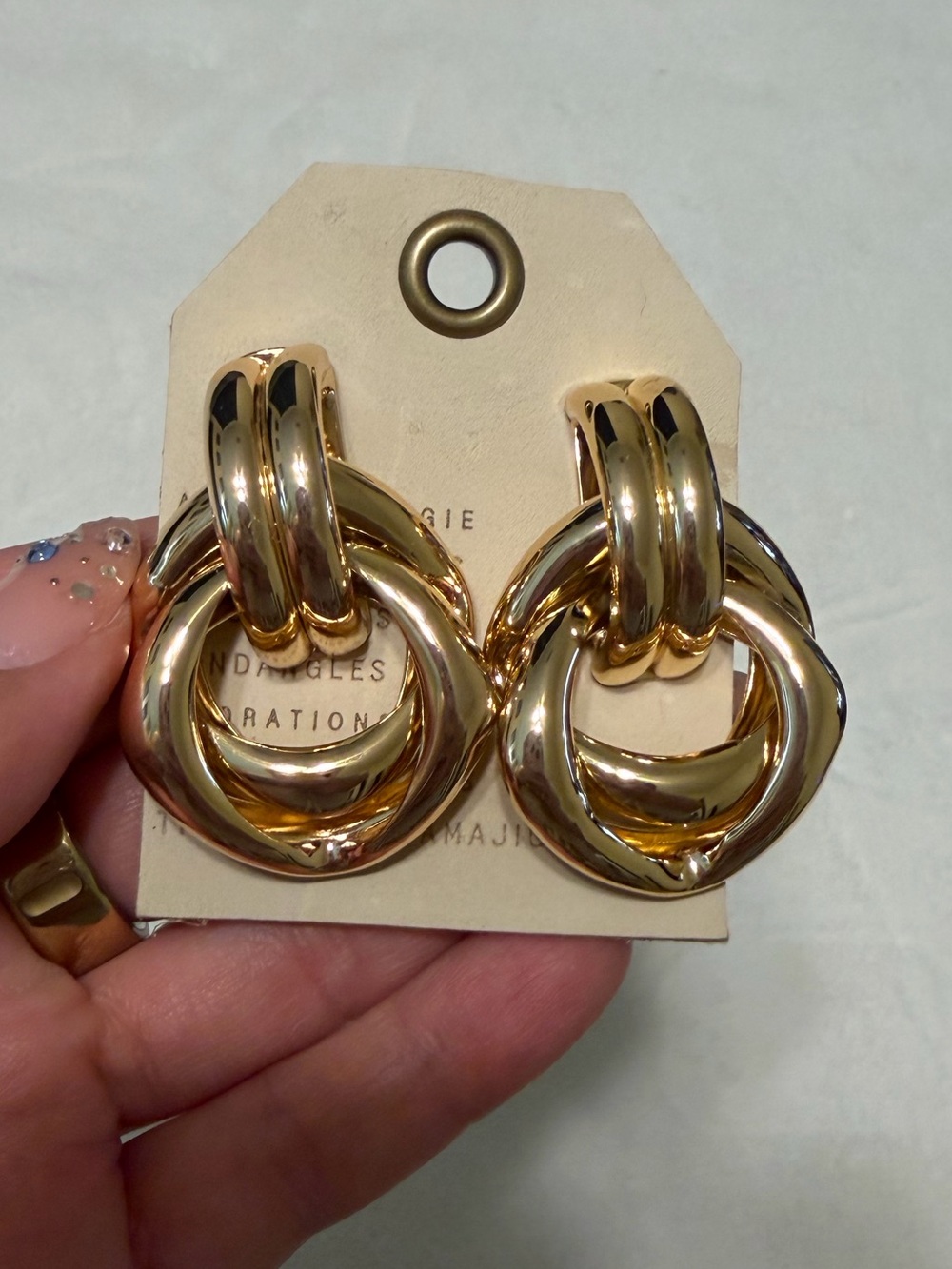 NWT Anthropologie Gold Earrings